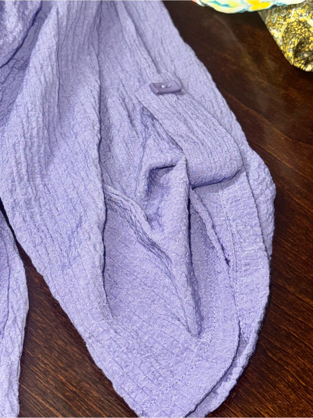 Ali Miles Periwinkle Draped Roll-Tab Tunic Top - Picture 4 of 5